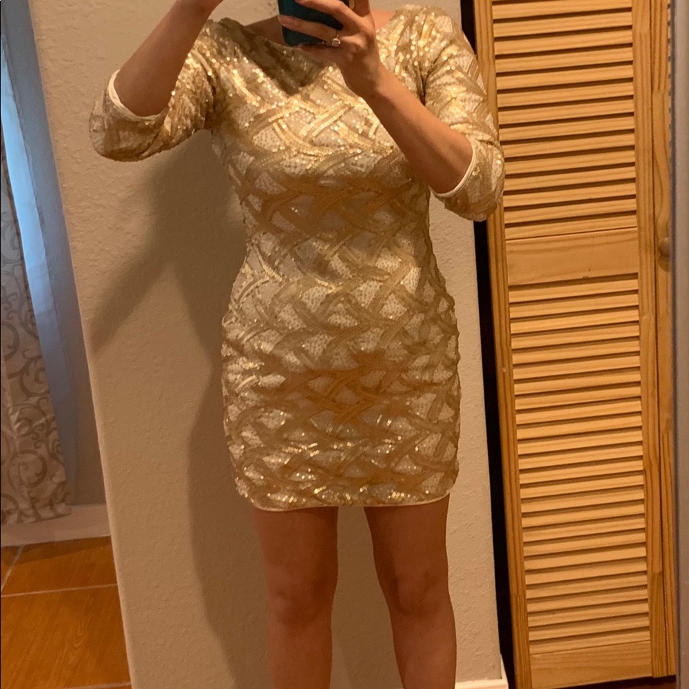 Gold dress